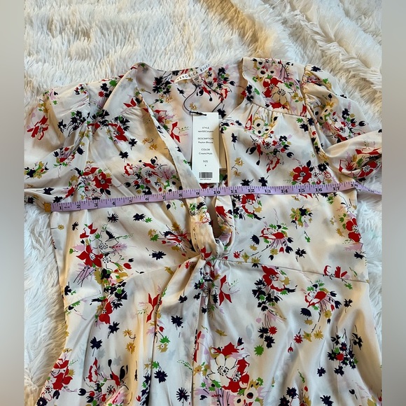 Veronica Beard NWT Payton Silk Blend Floral Long Sleeve Stretch Blouse Size 6 - Picture 14 of 15